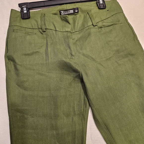 New York & Company Green Linen Boot Cut Pants - Picture 3 of 4